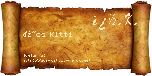Ács Kitti névjegykártya
